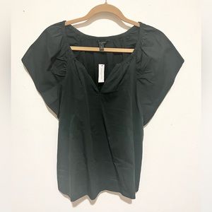 NWT Banana republic black short sleeve blouse stretch❗️ size small